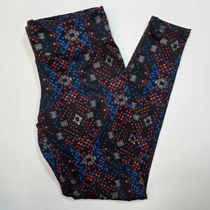 Mossimo Leggings Medium Southwestern Geometric Stretch Ankle Mid Rise Pilates